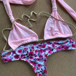 JUNE Swimwear Bikini Top & Bottom (Bootykini) MED